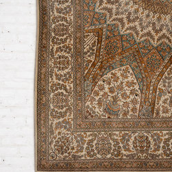 Oriental Kashmir Silk Carpet - Area Rugs