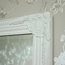 Tall / Long White Ornate Wall / Leaner Mirror 47cm x 142cm