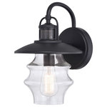 Vaxcel - Vaxcel T0569 Glenn 1-Light Outdoor Motion Sensor in Coastal and Lantern Style 13 - A touch of coastal charm defines the Glenn outdoorGlenn 1-Light Outdoo Textured Black and C *UL: Suitable for wet locations Energy Star Qualified: n/a ADA Certified: YES  *Number of Lights: 1-*Wattage:60w Incandescent bulb(s) *Bulb Included:No *Bulb Type:Incandescent *Finish Type:Textured Black