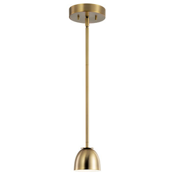 Baland Transitional Mini Pendant in Brushed Natural Brass