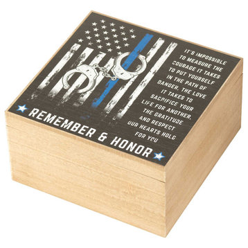 Wood Box, Remember And Honor Police