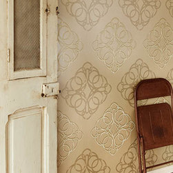 Mikhaila Beige Medallion - Wallpaper