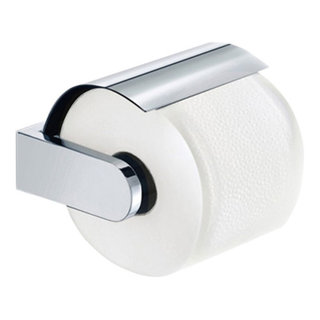 Loft 0500.001.00 by WS Bath Collections, Toilet Paper Holder with Cover in  Polished Chrome
