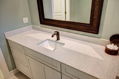 Example of a transitional bathroom design in Tampa