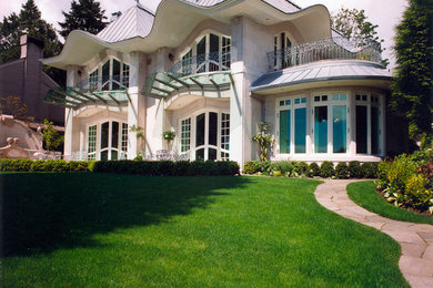 Inspiration for an eclectic exterior home remodel in Vancouver