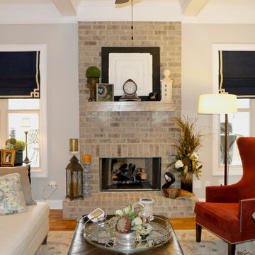 Roman Shades with Greek Key Trim