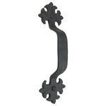 Bushere & Son Iron Studio Inc. - Rustic Spanish Style Wrought Iron Cabinet Drawer Pull, Black - Spanish pull HPy1a (hammered version)