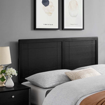 Headboard, Queen Size, Wood, Black, Modern Mid-Century, Bedroom Master Suite