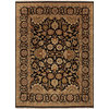 Hand-Knotted Oriental Pattern Wool Black/Tan Area  Rug, Black/Tan, 2x3, Taj