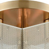 Compartir 3 Semi Flush Polished Nickel/Satin Brass