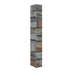 142-CT2-BRIGHTON WIDE STACKED STONE OUTSIDE CORNER - 48"H X 3 &frac12;" W X 1 &frac12;"D - Wall Panels