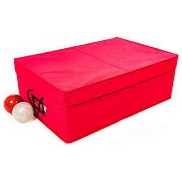 48" 4" Christmas Ornament Storage Box With Dividers