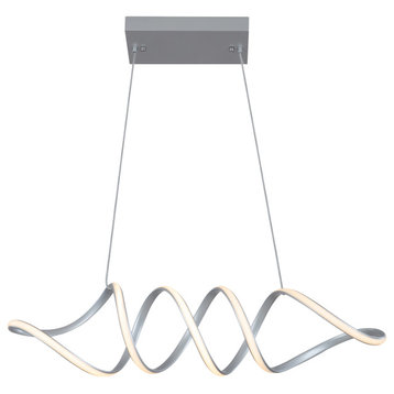 Modern Geometric LED Chandelier Dimmable, Anodized Aluminium