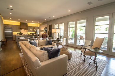 Inspiration for a transitional living room remodel in Dallas
