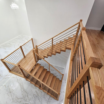 Project #143 | Floating Red Oak Staircase