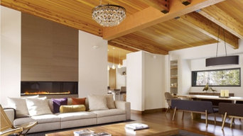 Sleek, Built-In Fireplace Design