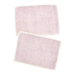 Indaba - Heirloom Overdye Placemat Set, Lavender - Placemats