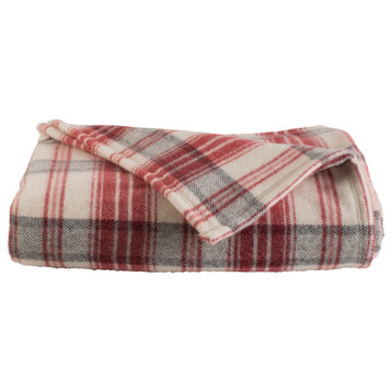 Tahoe Wool Blend Blanket, Red, Twin