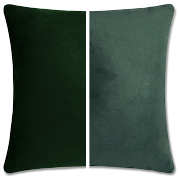 Reversible Cover Throw Pillow, 2 Piece, Ramona Green, 20x20, Microbead