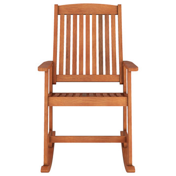 CorLiving Miramar Natural Hard Wood Outdoor Rocking Chair