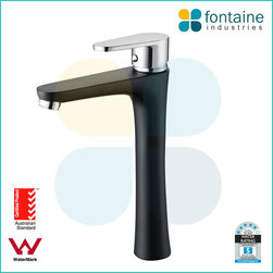 Emerson Mixer Tap Tall Black Chrome - Bathroom Sink Taps