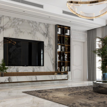 Luxury Contemporary Villa Living Room Design – Dubai, UAE