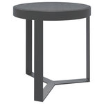 Sunset West - Contemporary 18" Round End Table, Graphite Finish With Honed Granite Top - Our collection of natural stone occasional tables introduce new textures and materials to your outdoor space. Honed Absolute Granite and White Carrara Marble, coupled with sleek powder coated aluminum, serve as exciting additions to any of our collections.