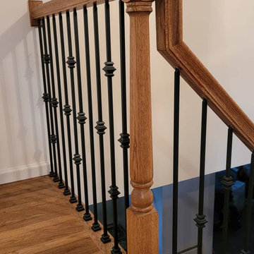 Custom Railing Design - Before and After - Nutmeg Stain by DuraSeal