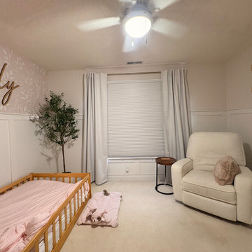 Blackout Cellular Shades with Lined Drapery for a Toddler Bedroom