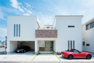 Photo of a large modern attached garage in Other.