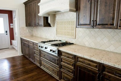 Example of a mountain style kitchen design in Houston