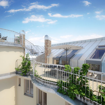 City rooftop romance