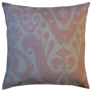 The Pillow Collection Pink Vitela Throw Pillow Cover, 24"x24"