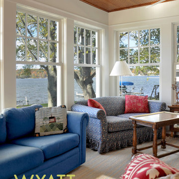 Enclosed Porch from two story home design