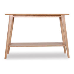 Copenhagen Solid European Oak Console w Shelf by Bent Design Studio - Buffets And Sideboards