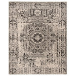 Safavieh - Safavieh Evoke Collection EVK260 Rug, Ivory/Black, 8'x10' - The Evoke Rug Collection is a spectacular fusion of fashion-forward patterns, vibrant colors and plush textures. A classy centerpiece of room decor, Evoke is machine loomed using frieze yarns for high style and high performance in any room of the home or business office.