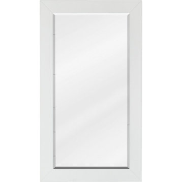 Cade Modern 16" Bathroom Mirror, White Cade Mirror