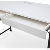 Loft Lyfe Ameera Desk, 2 Storage Drawers, White/Black