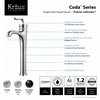 Kraus Coda Single Handle Vessel Bathroom Faucet With Pop-Up Drain, Chrome