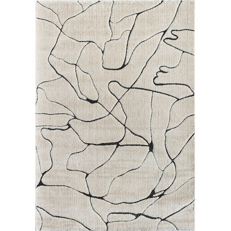 CosmoLiving Chanai Marble Geometric Contemporary Area Rug, 6'x9'