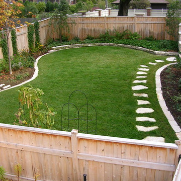 Backyard Landscape, Patio with Outdoor Kitchen
