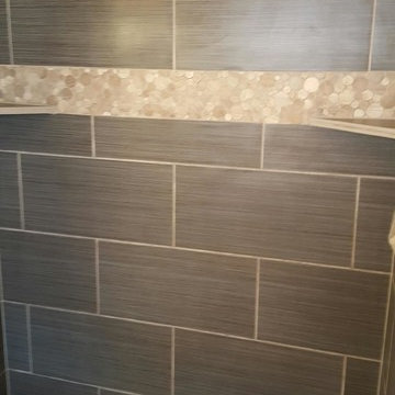 Tonto Shower Remodel - Deco Border Tile & Shelf