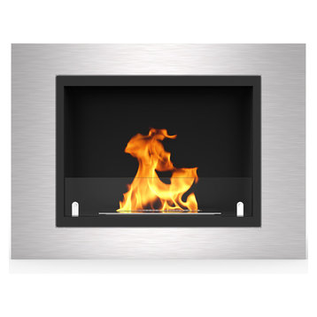 Venice 32" Ventless Built In Recessed Bio Ethanol Wall Mounted Fireplace
