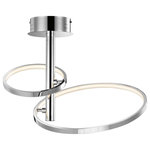 Elan Lighting - Elan Lighting 83407 Sirkus - 22.75" 2 LED Semi-Flush Mount - Acrobatic performers have a grace and precision thSirkus 22.75" 2 LED  Chrome White Acrylic *UL Approved: YES Energy Star Qualified: n/a ADA Certified: n/a  *Number of Lights: Lamp: 2-*Wattage:15.12w LED bulb(s) *Bulb Included:Yes *Bulb Type:LED *Finish Type:Chrome