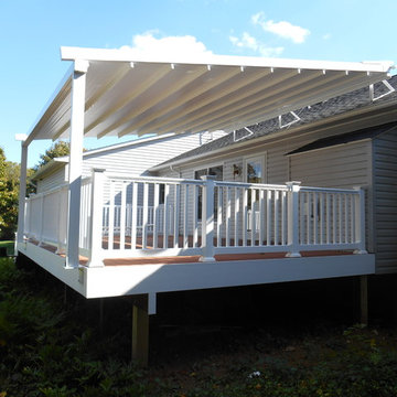 Pergola retractable fabric roof awnings