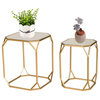 Set of 2 Nesting Coffee Tables Decorative Accent Side End Tables