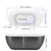Acrylic Freestanding Bathtub, Contemporary Soaking Tub, Gray, 59"