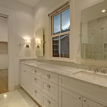 Modern Farmhouse Master Bathroom - Perch Plans