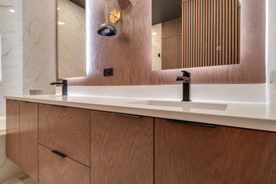 Inspiration for a modern bathroom remodel in Atlanta