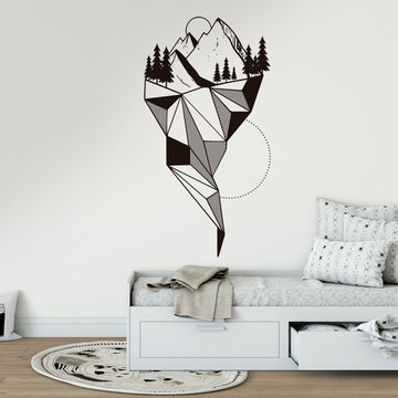 Abstract Mountains Wall Sticker Art
